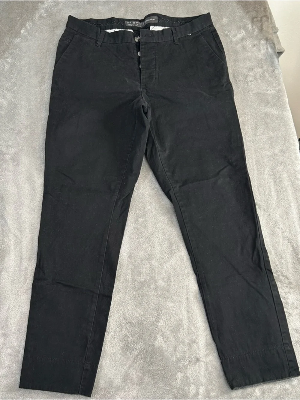 Primark Men’s Stretch Slim Fit‎ Pants Color Black Size 34x30